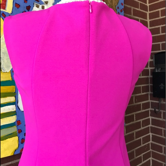 Calvin Klein Bright Pink Dress with Gold Chain - Picture 6 of 7